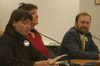 Debbie Lester of Bainbridge testifies before the House Transportation Committee Monday