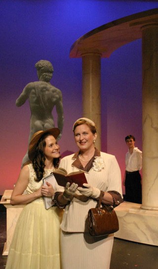 Claire Hosterman (as Franca) and Kimbre Lancaster (her mother) in the piazza at BPA