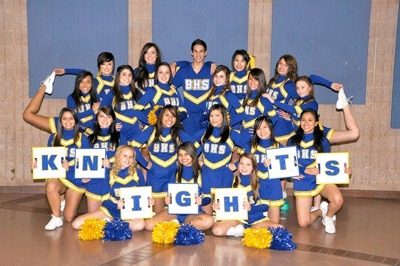 The 18-member Bremerton High School cheerleading team will compete at the state championships Saturday at Comcast Arena in Everett.