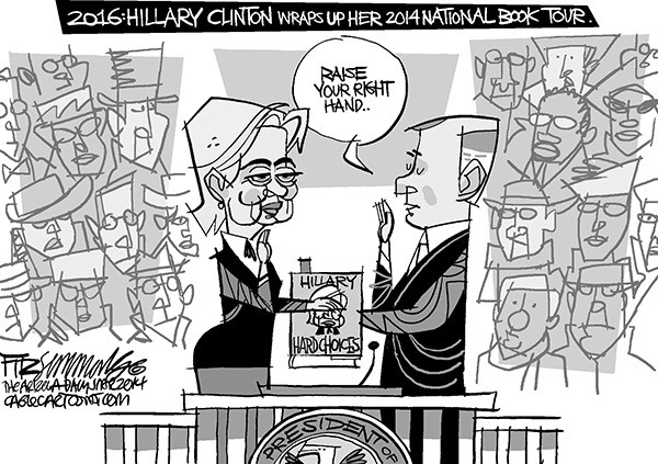 This week's cartoon deals with whether or not Hillary Clinton will run for President.