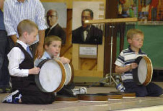 Esquire Hills Elementary first-graders played and sang songs representing cultures from all over the globe during the school’s Multicultural Night May 14.