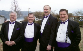 The Daytimers — one of the many Kitsap Chordsmen quartets delivering  harmony for Valentine’s Day.