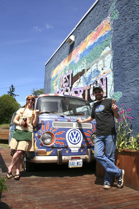 Hi-Lo’s 15th Street Cafe owners Heidi and Lowell Yoxsimer show off their Volkswagen van outside their restaurant in Bremerton. The van was their idea of restaurant “expansion