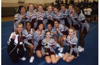 The Central Kitsap Junior High School Spirit Squad took first place at the Klahowya Klassic Cheer competition Dec. 6.  (Top row