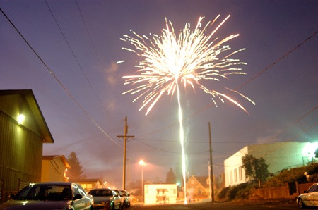 Fireworks lit up the night sky July Fourth in Bremerton and throughout Central Kitsap.