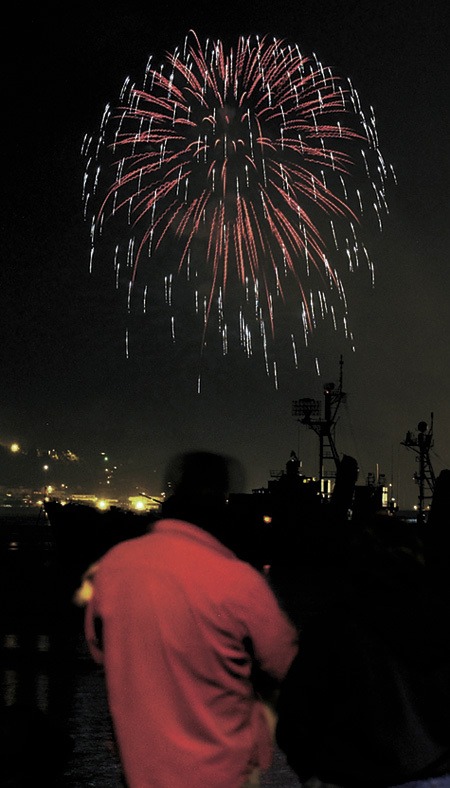 Thousands of spectators were on hand to watch the Fathoms o’Fun fireworks display on the Fourth of July.