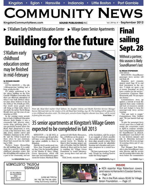 The September edition of the Kingston Community News has 32 pages of local news and features