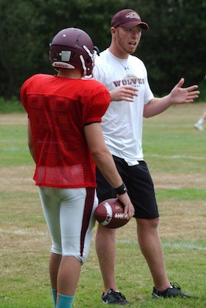 Quarterbacks coach Jared Prince became an assistant this summer at South Kitsap following four seasons as an outfielder in the Texas Rangers’ organization. After Prince was released in March