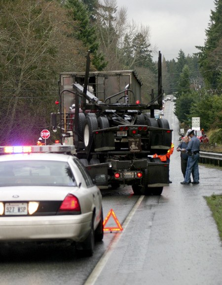 A semi collision blocked northbound State Route 3 Tuesday afternoon.