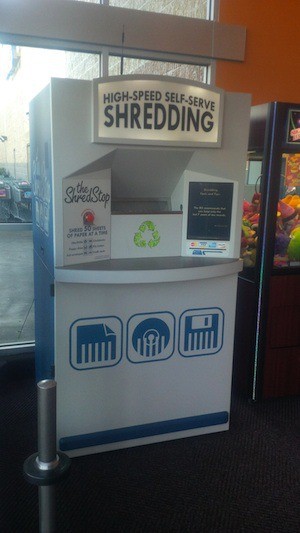 An All Shred kiosk sits inside the Port Orchard’s Fred Meyer located on Sedgwick Road.