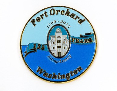 Port Orchard Chamber of Commerce city's 125th anniversary commemorative coin.