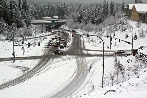 The intersection of State Route 305 and State Route 3