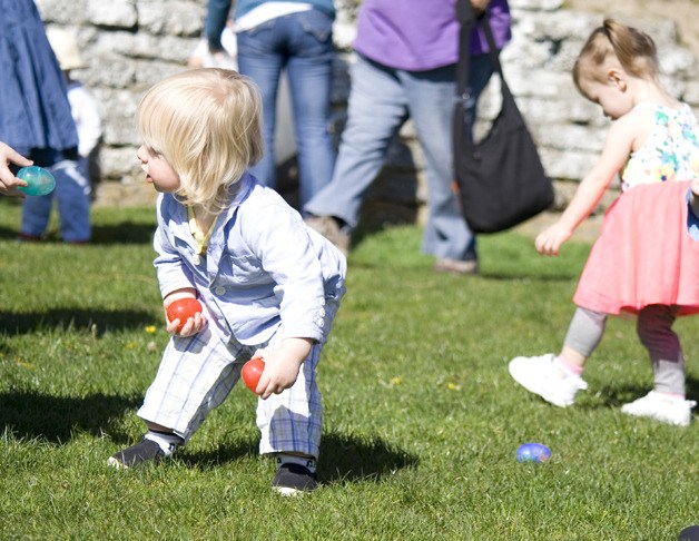 Liam Ross takes his pick among a field of Easter eggs this past Saturday at Manette Park in East Bremerton. The Easter egg hunt was put on by the Kitsap campus of Seaport Community Church.