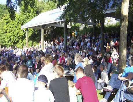 The crowd gathers at one of last year's Concerts on the Bay in Port Orchard.