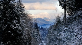 Snow capped the mountains overnight and dropped a light covering over much of North Kitsap.