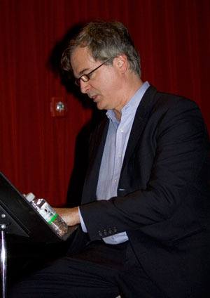 Stephen Rodrick reads from his new book 'The Magical Stranger: A Son’s Journey into His Father’s Life” in downtown Bremerton Tuesday.