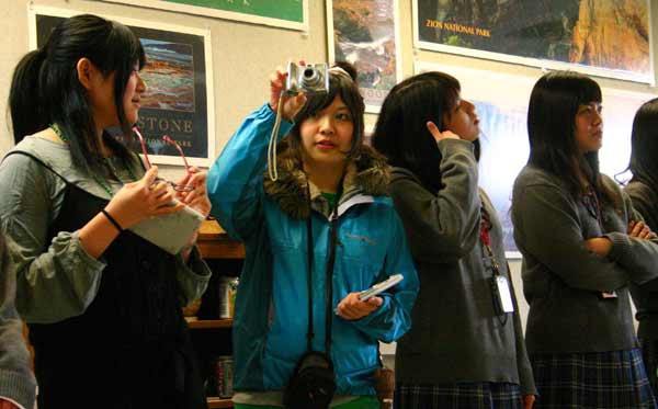 An exchange student from the Shimokitazawa Seitoku High School in Tokyo