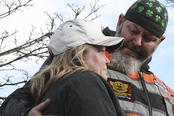 Dozens of motorcyle riders turned out in Silverdale last week to honor Navy Lt. Cmdr. John David Harris