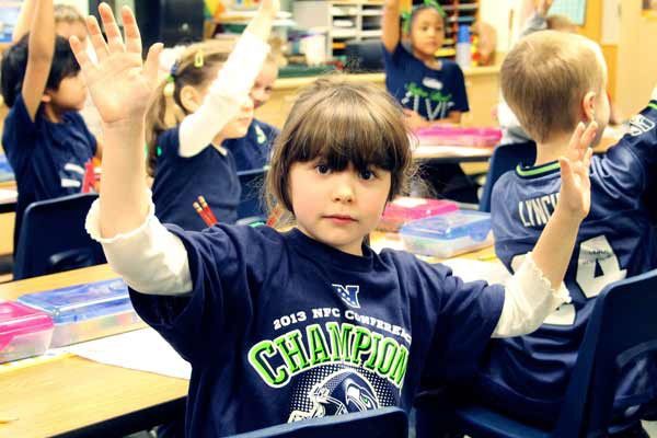 Vinland students got a chance to show their support for the Seahawks Jan. 31