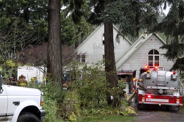 A house fire in Suquamish was reported at 12:30 p.m