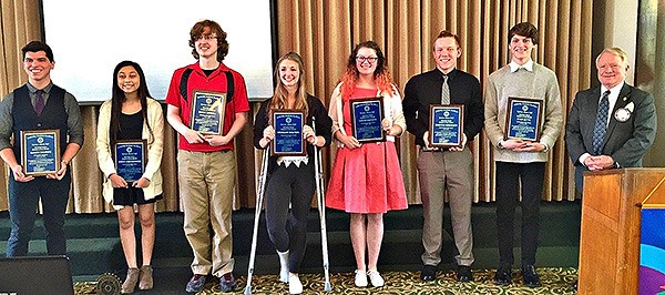 The Silverdale Rotary Club recognized seven local students of the month for April.