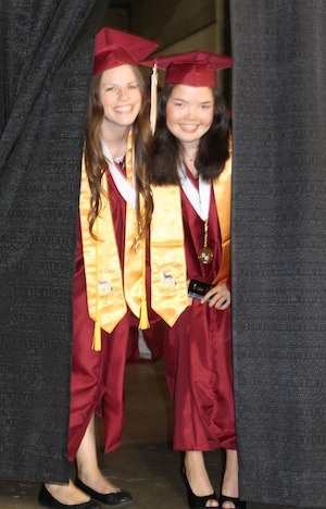 South Kitsap High School graduates Sarah Wasserman and Aigul Baur