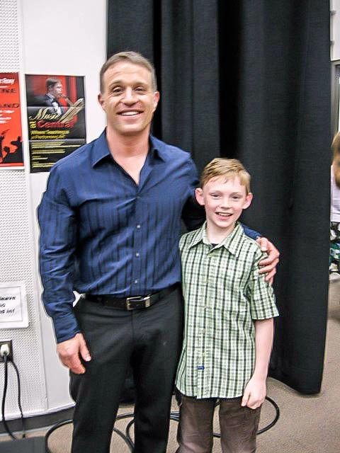 Talman Welle with Scott Weer at Olympic College during the Spring Recital of his students in 2010.