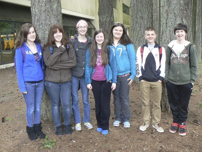 Winners at the Regional History Day contest on March 25 were (left to right) Mary Sprague