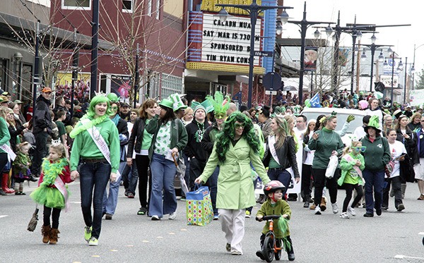 Bremerton's Annual St. Patrick's Day Parade featured lots of folks in green and no shortage of Seahawks fans who had a chance to meet Blitz