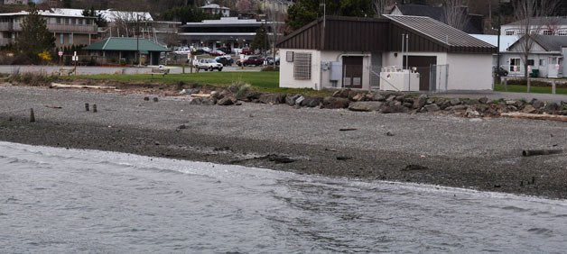 The shoreline along Silverdale's Waterfont Park