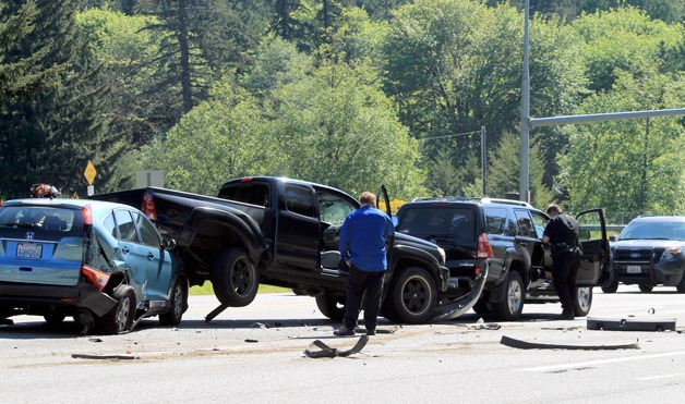 A four-car collision slowed traffic on Highway 305 at Viking Avenue May 12 around 10:15 a.m.