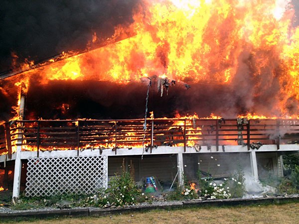 An older couple and their cat got out of this home