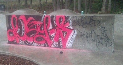 The South Kitsap Skate Park was tagged with graffiti for a second time this year. The most recent vandalism happened last week.