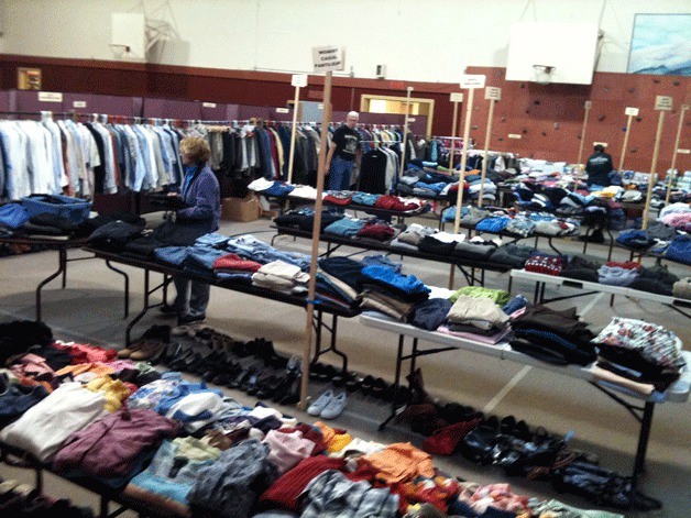 Free clothing is one service offered at Operation Day of Hope at the Gateway Fellowship in Poulsbo.