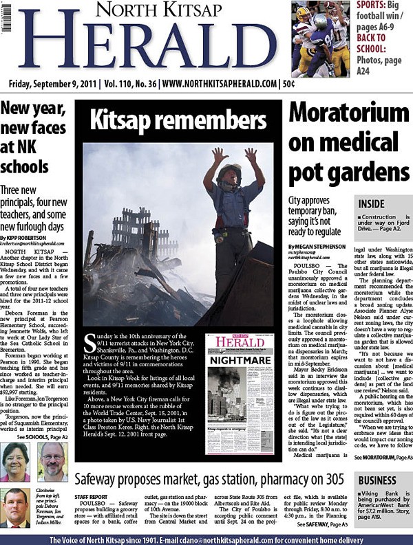 The Sept. 9 North Kitsap Herald has a schedule of 9/11 commemorative events and readers' memories of that day.