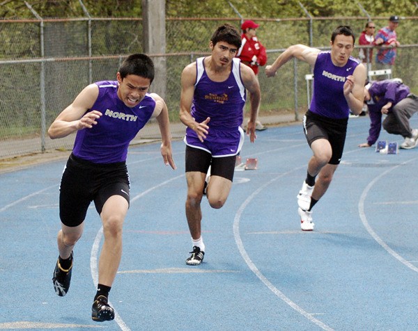 North Kitsap High sprinters Paolo De Guzman