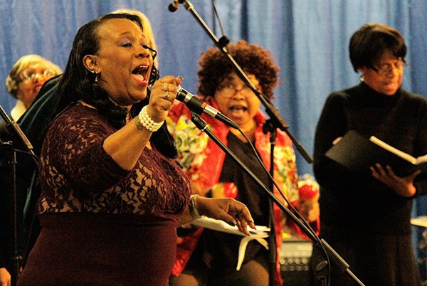 Ruth Jones of Bremerton belts out a song titled 'I love Him' with the MLK Community Choir. Jones goes by the name Ruth Frances for her album 'Now Unto Him!!!'