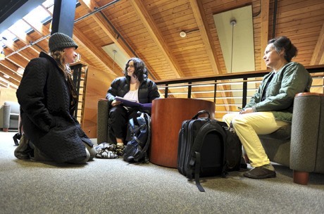 Olympic College students (left to right) Karena Prater