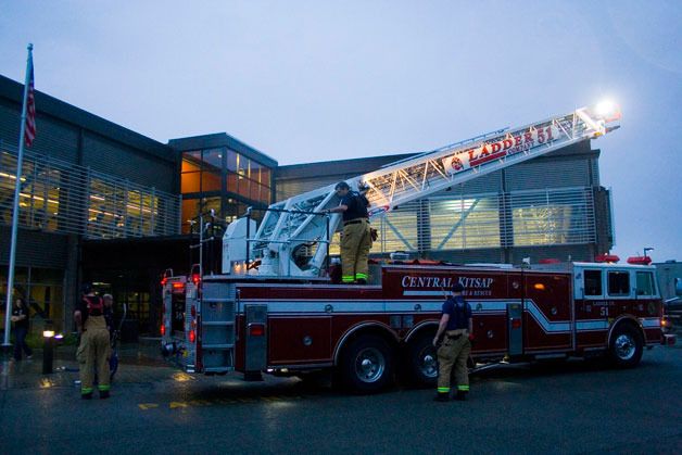 Central Kitsap Fire and Rescue responds to the call from Haselwood YMCA Wednesday evening.