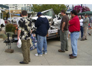 attendees at last year’s West Sound Safety & Health Expo visit one of the many vendors present at the event.