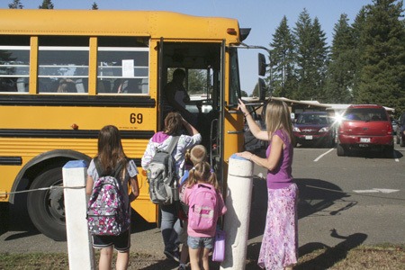 School district officials are encouraging students to ride the bus next week because the more riders there are