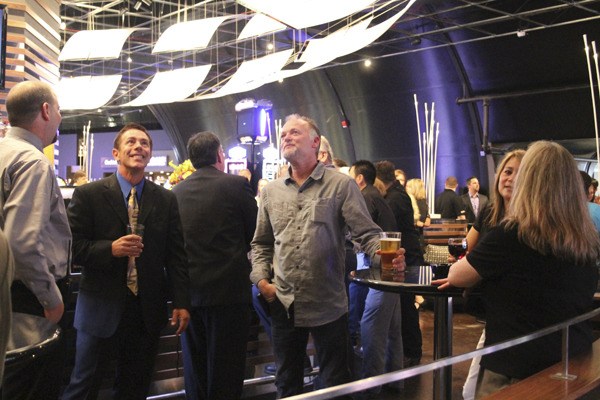 VIP guests admire the interior of the new Point Casino