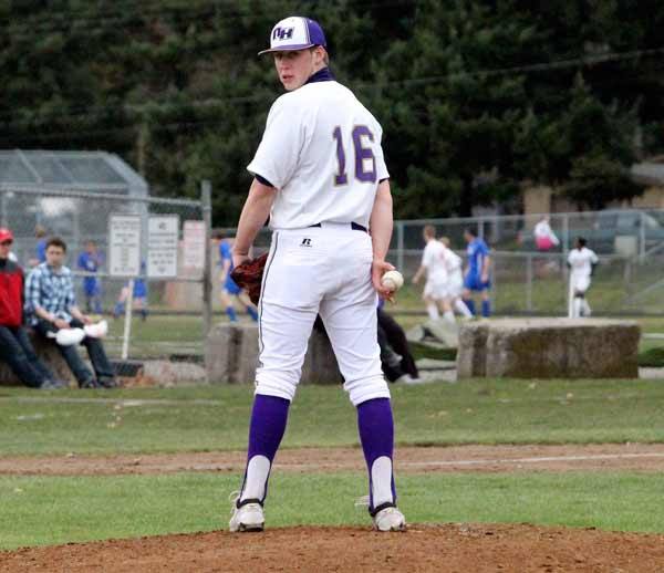 North Kitsap's Shane Crowell threw six strikeouts March 12 against the Kennedy Catholic Lancers during the preseason game at North Kitsap. North Kitsap won 15-1.