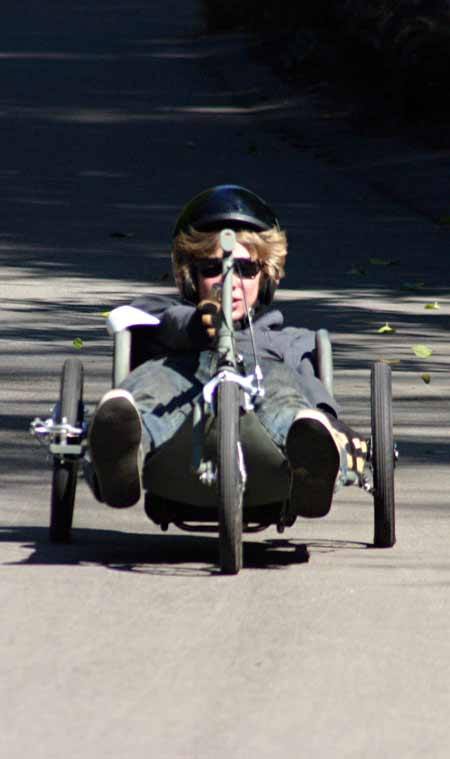 Kellan McLaughlin races down Benchmark Avenue during the second annual Hansville Coaster Games  Aug. 27.