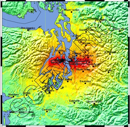 One seismologic hazard facing the Central Kitsap area is crustal faults