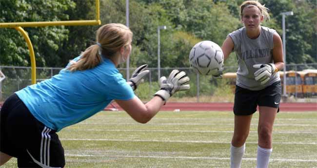 Kingston High School’s varsity goalie