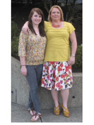 Libbey Tiefer (right) and her daughter Bryce Anne are the winners of Kitsap Mall’s Mother’s Day makeover contest. Chalice Markus and her daughter Cynthia Pealstrom actually had the most votes