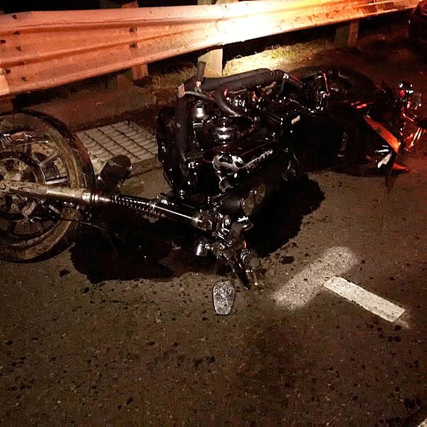 A motorcycle was totaled in a crash Oct. 29 on State Route 3.