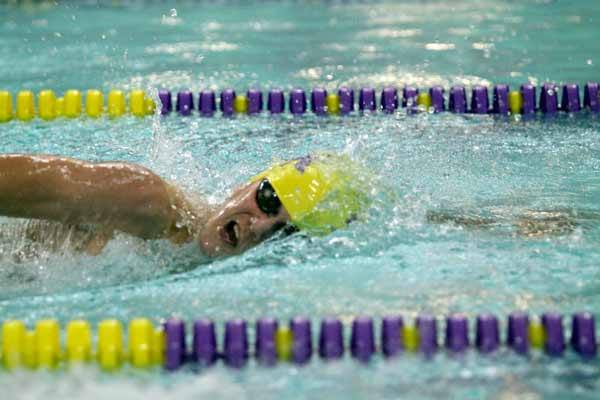 North Kitsap's Thor Breitbarth competes in the 200 Individual Medley Jan. 15 in the North Kitsap Community Pool during the dual meet with Kingston and Central Kitsap high schools. Breitbarth earned three District qualifying times