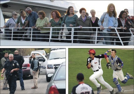 Clockwise from top: The Port of Kingston’s passenger ferry service sailed for the last time Sept. 28 (Megan Stephenson/Herald). Poulsbo hosted the Babe Ruth World Series (Kipp Robertson/Herald). A police shooting in Suquamish was determined to be justified (Kipp Robertson/Herald).